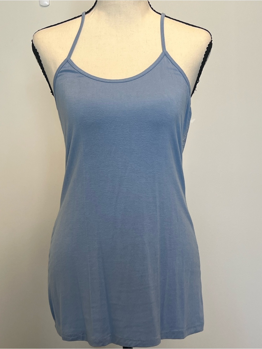 Honeydew Intimates Sky Blue Spaghetti Strap Cami with lace back